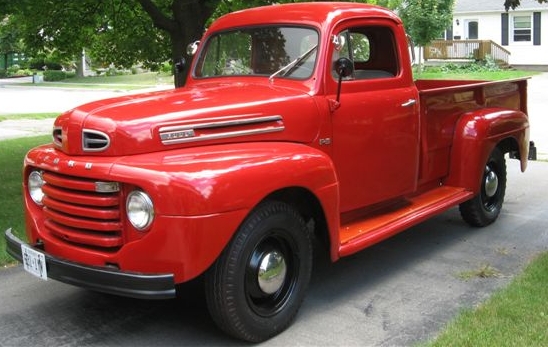 1950 Ford F-3, one of the five oldest car models still in production. Gordonrox24, Public domain, via Wikimedia Commons